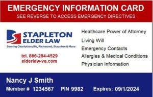 24/7 Emergency Medical Access Program Wallet Card